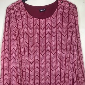 Wet Seal Burgundy Chevron Dress